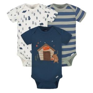 Gerber Baby 3-Pack Baby Boys Bear Short Sleeve Onesies® Bodysuits